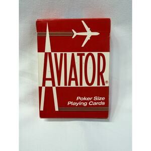 Vintage Aviator No. 914 Playing Cards Red Deck Complete Poker Size USA